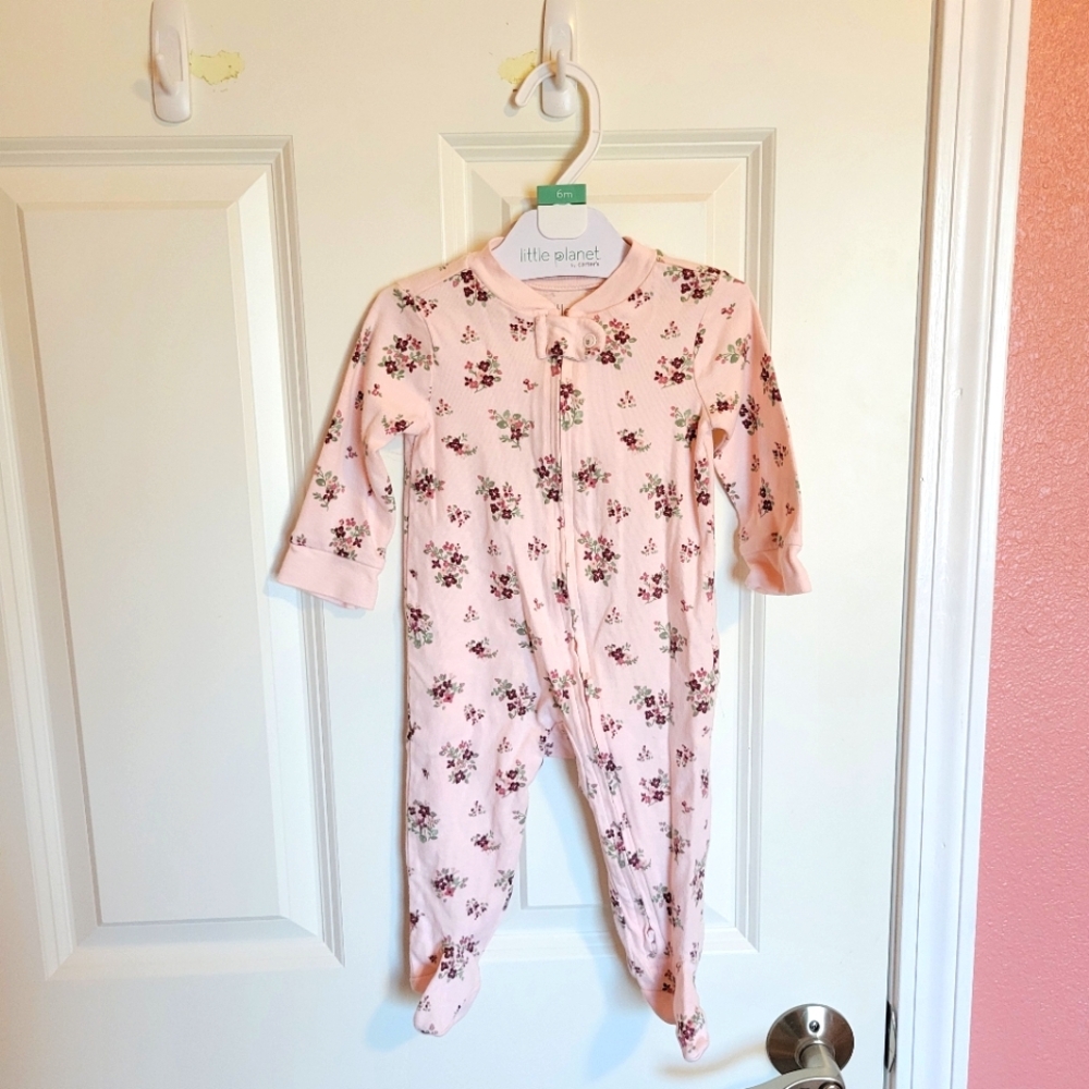 Little Planet Pink Floral Pajamas
